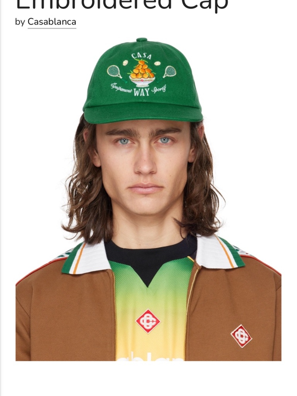 Casa Blanca casa way Green Tennis Cap